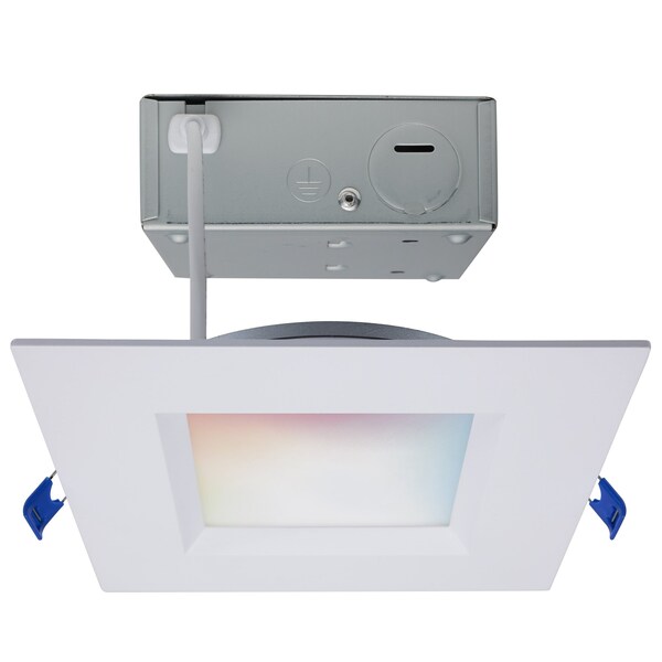 Satco 12W LED DW LP Regress Baffle DL 6 in. Square - Starfish IOT Tunable White and RGB 120V 90 CRI White S11567 - main